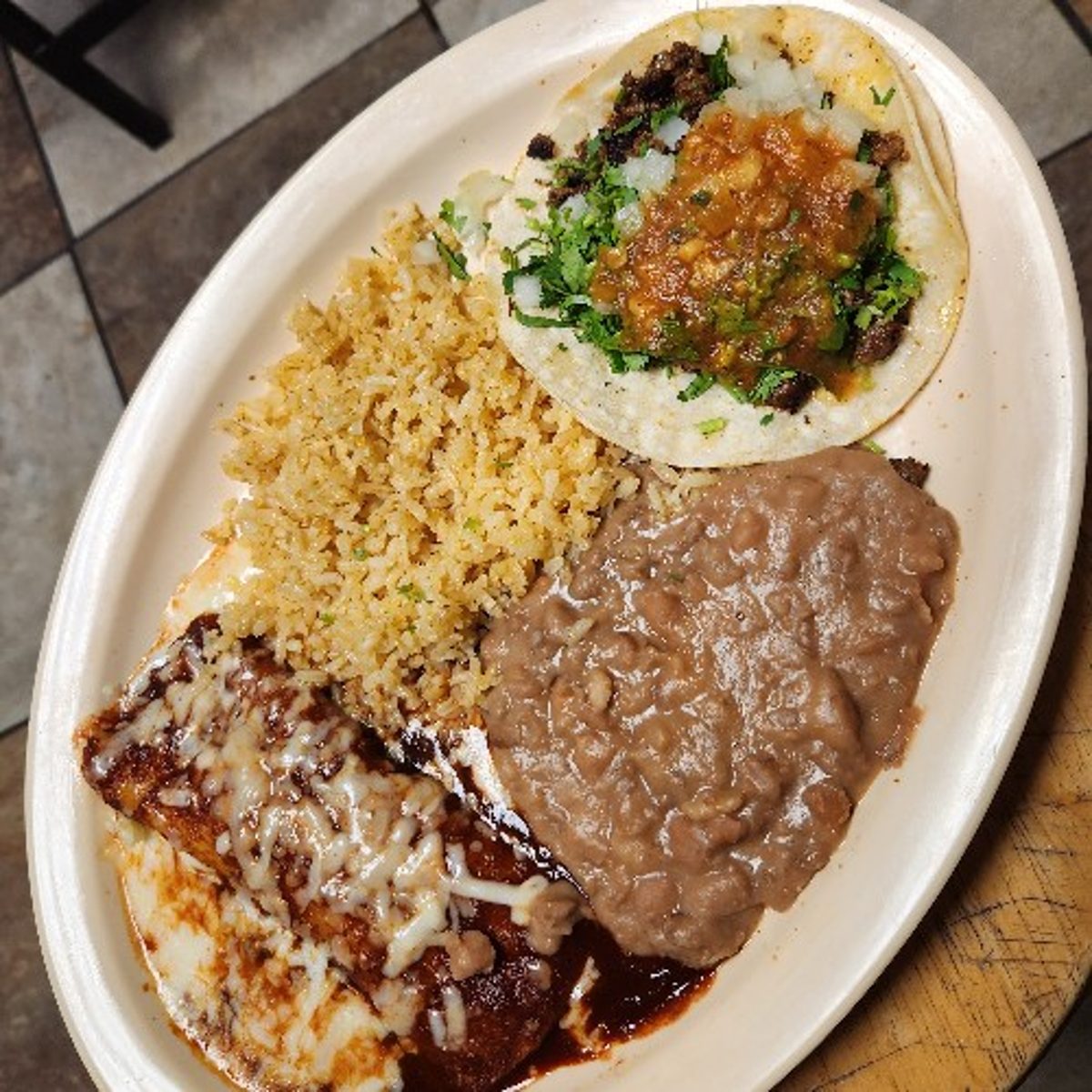 Enchilada and Taco Combo